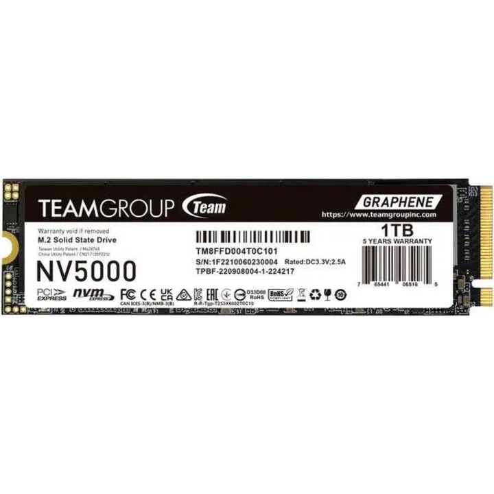 SSD NVMe PCIe Gen4 x4 Team Group NV5000 da 1 TB