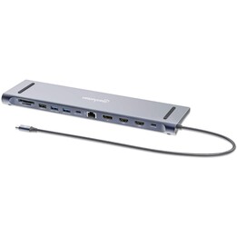 MANHATTAN Dockingstation 12-in-1 4K 1xHDMI 2xDP 3xUSB-A