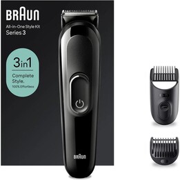 Braun All in One 3 in 1 Style Kit Series 3 Shaver / with battery / 2 Accessories
