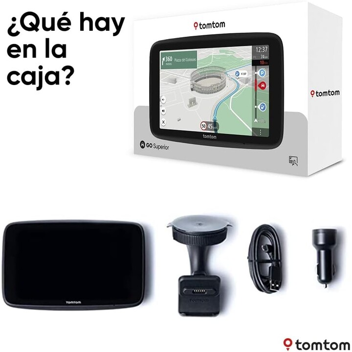 TomTom GPS für Auto Go Superior 6", Verkehrsstatus, Weltkarten, schnelle Updates über WiFi