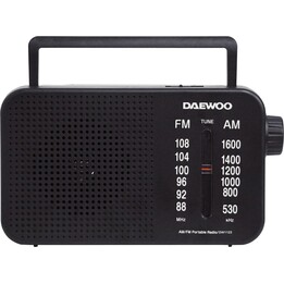 Rádio Portátil Daewoo DW1123/Preto