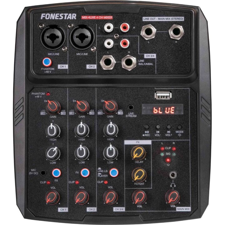 Mesa de Mezclas Fonestar MIX-4LIVE