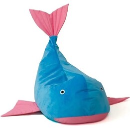 Saco pufe Sako Baleia azul-rosa L 110 x 80 cm
