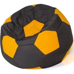 Pufe Sako Ball preto-amarelo XL 120 cm