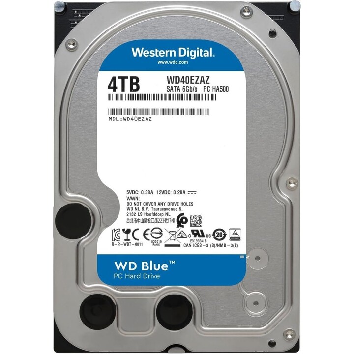 Disco duro | Western Digital | Azul | 4 TB | 128 MB | 5400 rpm | 3,5" | WD40EZZX