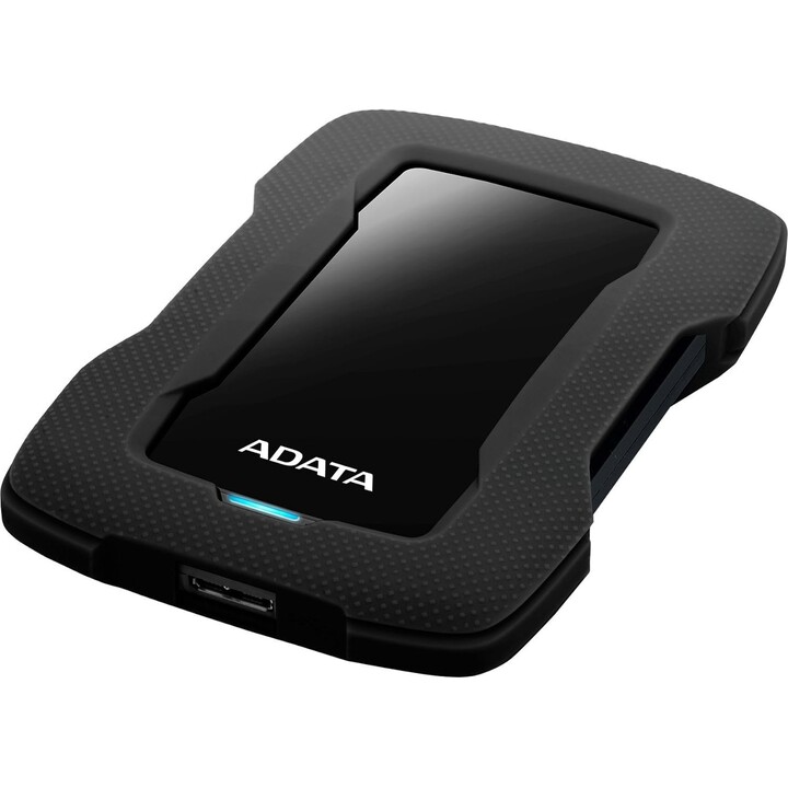 ADATA HD330 AHD330-1TU31-CBK: Disco duro externo USB 3.2 Gen1 de 2,5" y 1 TB, silicona negra a prueba de golpes