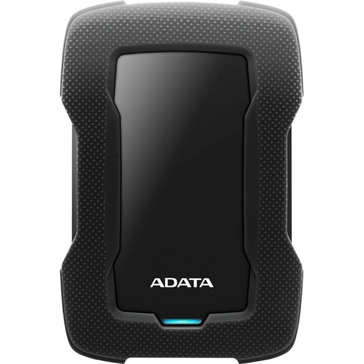 ADATA HD330 AHD330-1TU31-CBK: Disco duro externo USB 3.2 Gen1 de 2,5" y 1 TB, silicona negra a prueba de golpes