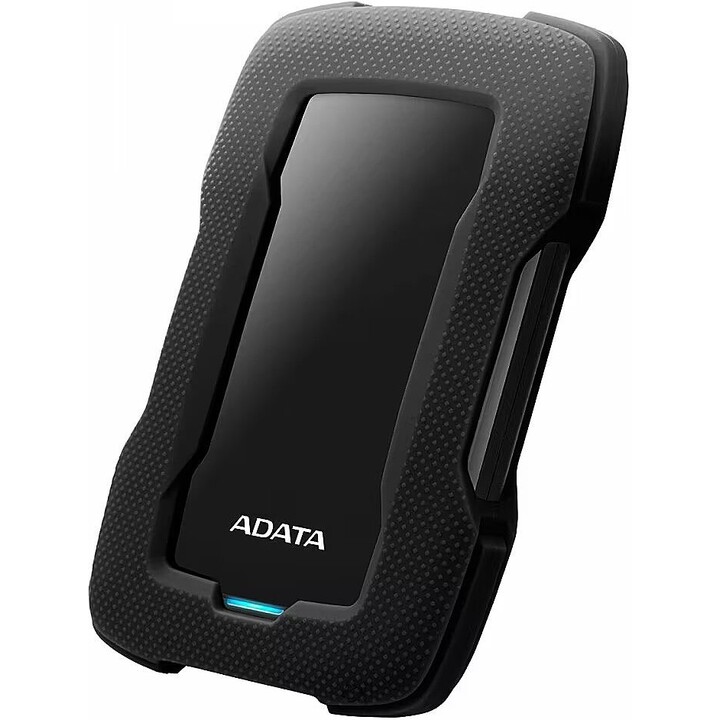 ADATA HD330 AHD330-1TU31-CBK: Disco duro externo USB 3.2 Gen1 de 2,5" y 1 TB, silicona negra a prueba de golpes