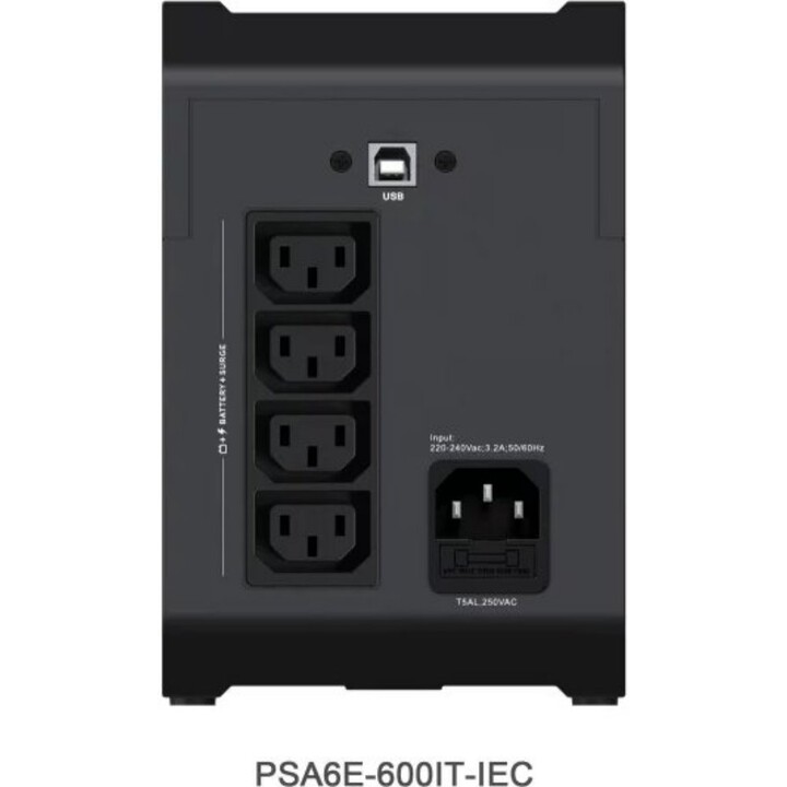 Vertiv PSA6E-600IT-IEC : 600VA/315W Onduleur Interactif de Ligne IEC Outlets AVR Surge Protection