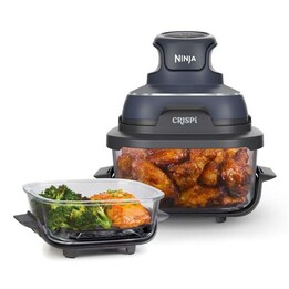 Ninja CRISPi Simple Friggitrice ad aria calda 3,8 L 1700 W Blu, Grigio, Trasparente
