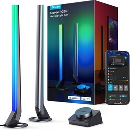 Govee H6047: Barras de luz para jogos RGBIC Controlador inteligente Wi-Fi Bluetooth 31 LEDs 16M cores