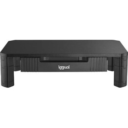 iggual EM1C Monitor Stand Riser with Drawer Black
