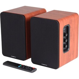Iggual IGG319963 2.0 50W Bluetooth 5.3 Colunas de estúdio em casa, madeira