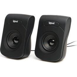 Iggual IGG316993 Altifalantes USB + Mini-Jack 6W, Preto