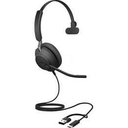 Jabra Evolve2 40 SE MS Mono kabelgebundenes Headset, USB-C, USB-A