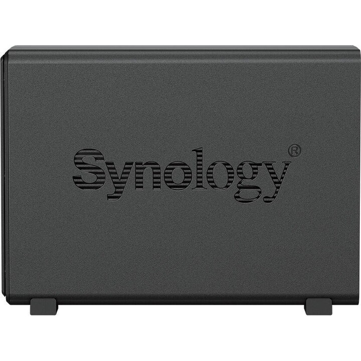 Gabinete vazio para servidor NAS Synology DiskStation DS124 de 1 baia + 1 disco rígido Synology Plus SATA de 3,5" e 6 Gb/s 