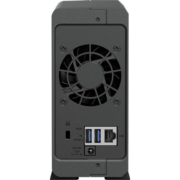 Gabinete vazio para servidor NAS Synology DiskStation DS124 de 1 baia + 1 disco rígido Synology Plus SATA de 3,5" e 6 Gb/s 