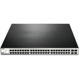 D-Link DGS-1210-52MP : Commutateur géré intelligent Gigabit PoE+ 48 ports Budget 370W 4x SFP 104Gbps