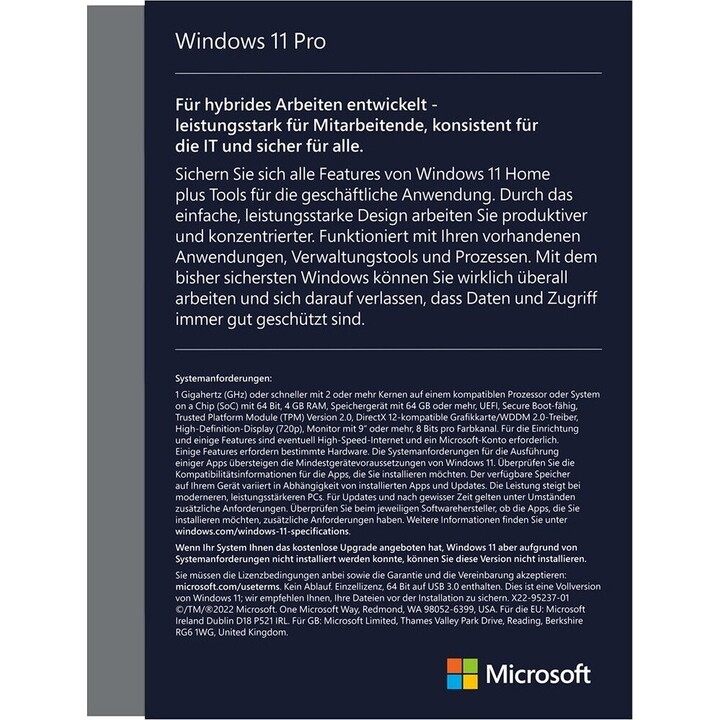 WINDOWS PRO 11 32/64-BIT ALLL ESD