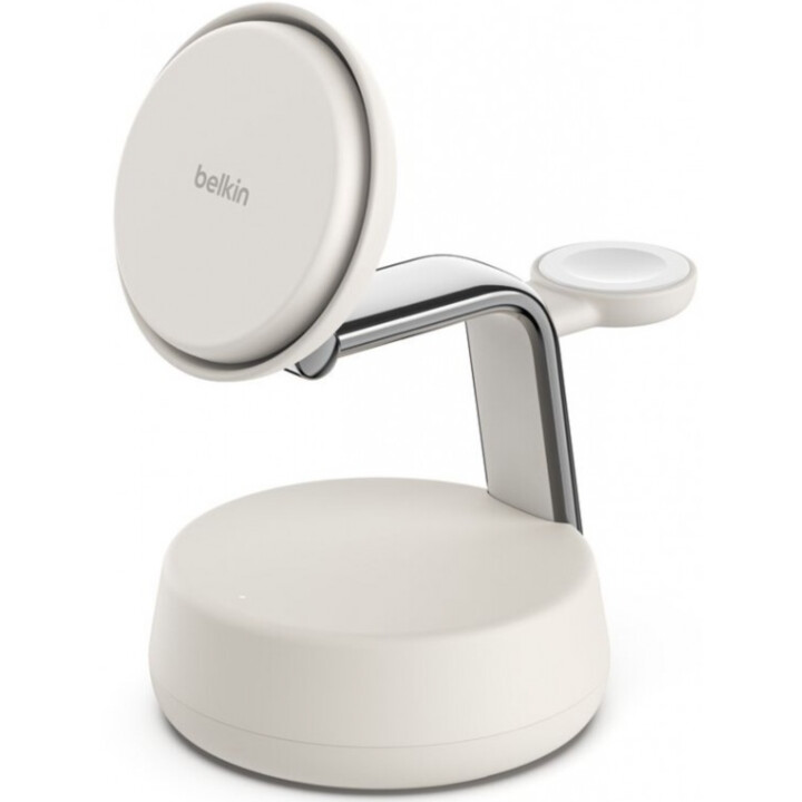 Belkin - Caricabatterie wireless - Ricarica rapida Qi2 per fitness tracker, cuffie, smartphone, smartwatch - Bianco USB
