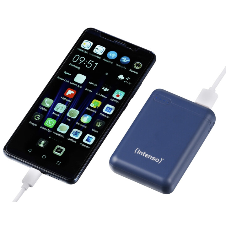 Intenso XS10000 Polimeri di litio 10000 mAh blu, Banca di alimentazione