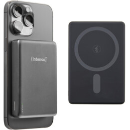 Intenso MW10000 10000 mAh Magnetic External Battery – Compatible with Magsafe, 15W Wireless Charging, 20W USB-C PD, for iPhone a
