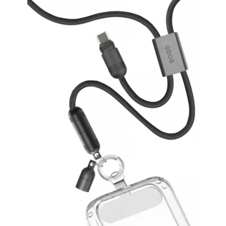 Cable QDOS PowerLoop USB-C Lanyard - Negro