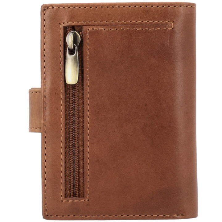 Cartera para tarjetas de cuero MagSafe Luxe Cognac