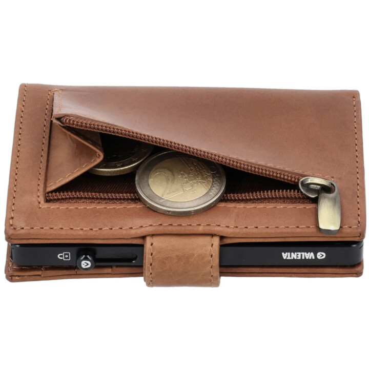 Cartera para tarjetas de cuero MagSafe Luxe Cognac