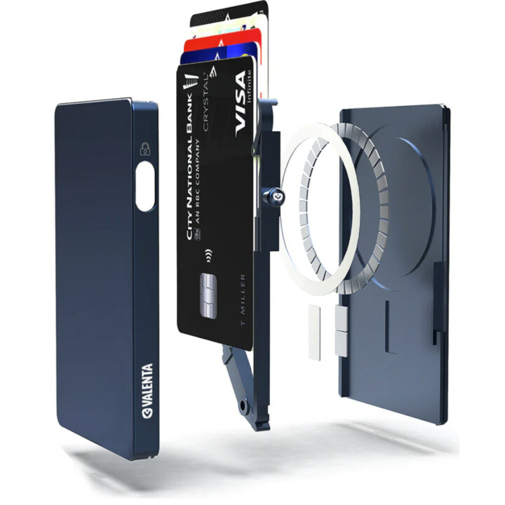 Protector de tarjetas Valenta para MagSafe Blue Titanium - 8719638588287