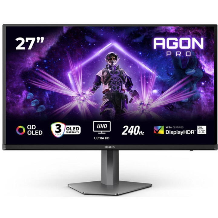 Monitor AGON by AOC PRO 26.5" AG276UZD QD-OLED UHD 520Hz 0.3ms Adaptive Sync HDR400
