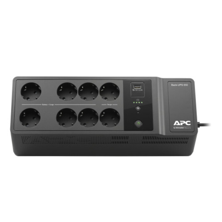 APC Backup-ups 650VA 230V 1 porta di ricarica USB - (offline) Gruppo di continuità USB (UPS) Standby (offline) 0,65 KVA 400 W 8 