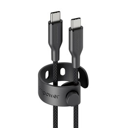 Cabo USB-C para USB-C de 60 W empower™ by PanzerGlass® Racing, USB 2.0, 1,2 m, preto