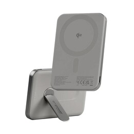 Powerbank con soporte giratorio de PanzerGlass®, 5000 mAh, titanio