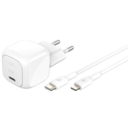 Belkin 30W USB-C Power Delivery Wall Charger + USB-C/Lightning Cable 1m White