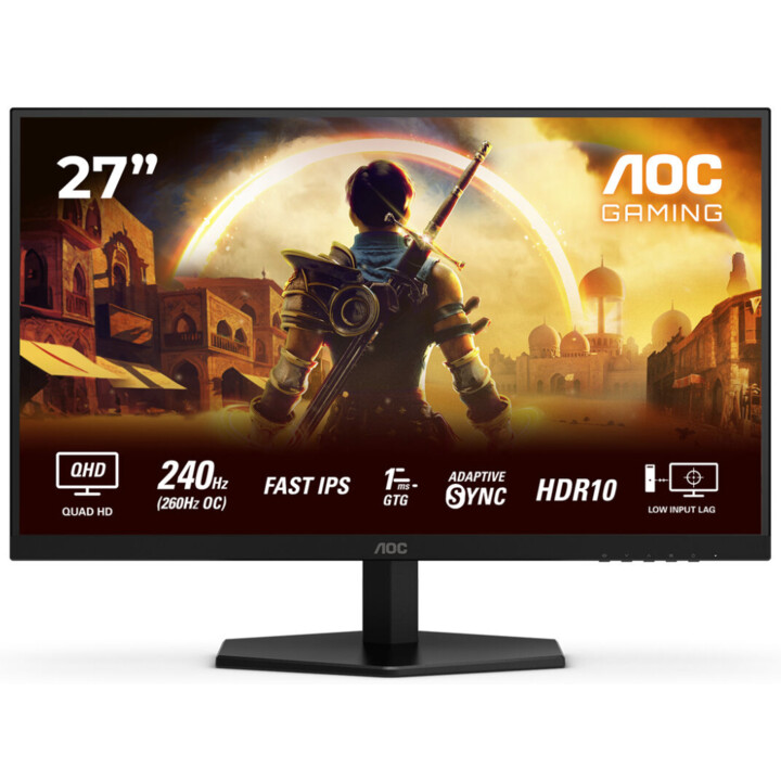 Monitor para jogos AOC 27" Q27G42ZE IPS rápido QHD 240Hz (OC 260Hz) 0,3ms