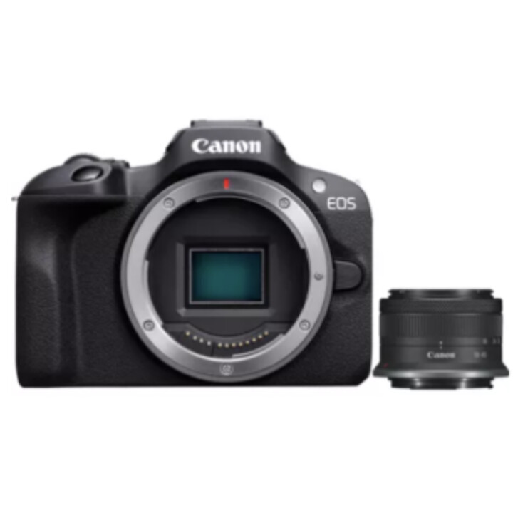 Appareil photo Canon EOS R100 + Kit RF-S RFS 18–45mm IS STM noir Schwarz (6052C013)