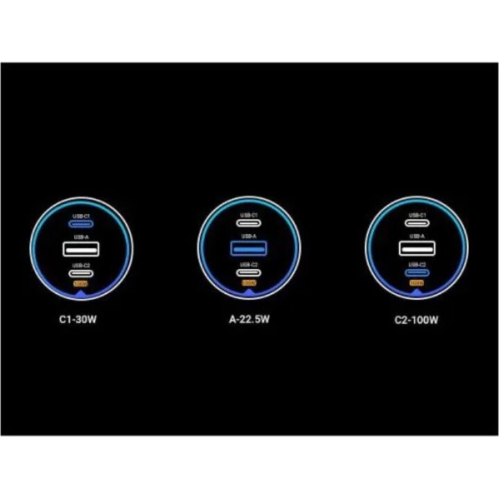 Cargador Coche Ugreen 2*Usb-C Pd Usb-A 130w