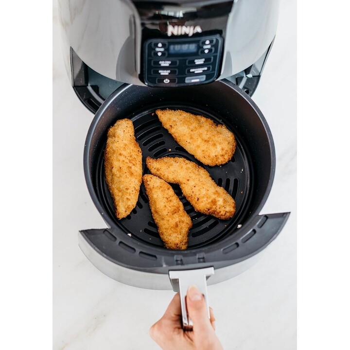 Ninja Luftfritteuse, ölfreie Fritteuse AF100EU, 4 Kochfunktionen, Antihaftbeschichtung, 3,8 Liter, 1500 W, grau/schwarz