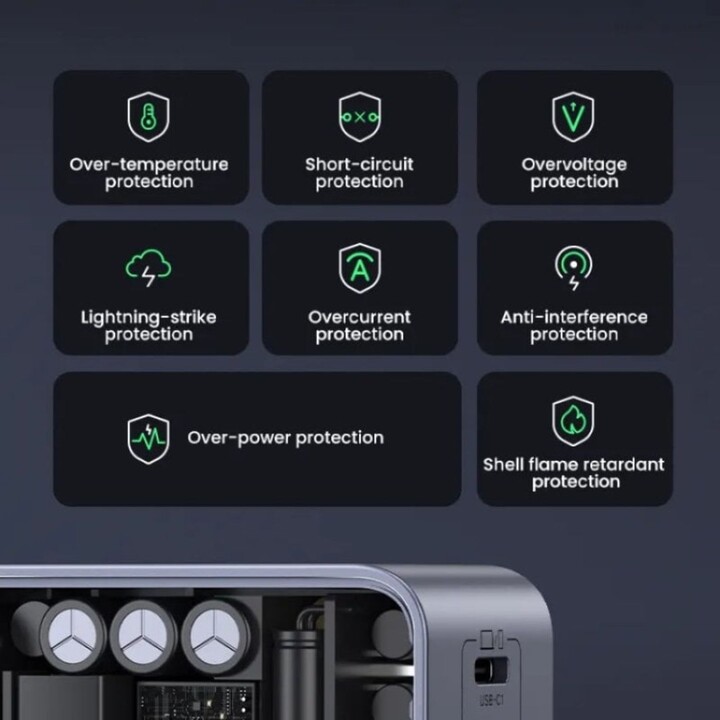 Ugreen Nexode Air Schnellladegerät 65 W GaNInfinity mit 2 USB-C-Anschlüssen 1x USB-A PD3.0/QC4/PPS Grau
