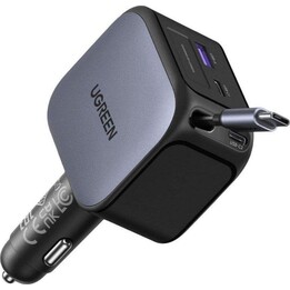 Chargeur de voiture USB-C rétractable Ugreen 145 W avec 4 ports de charge rapide