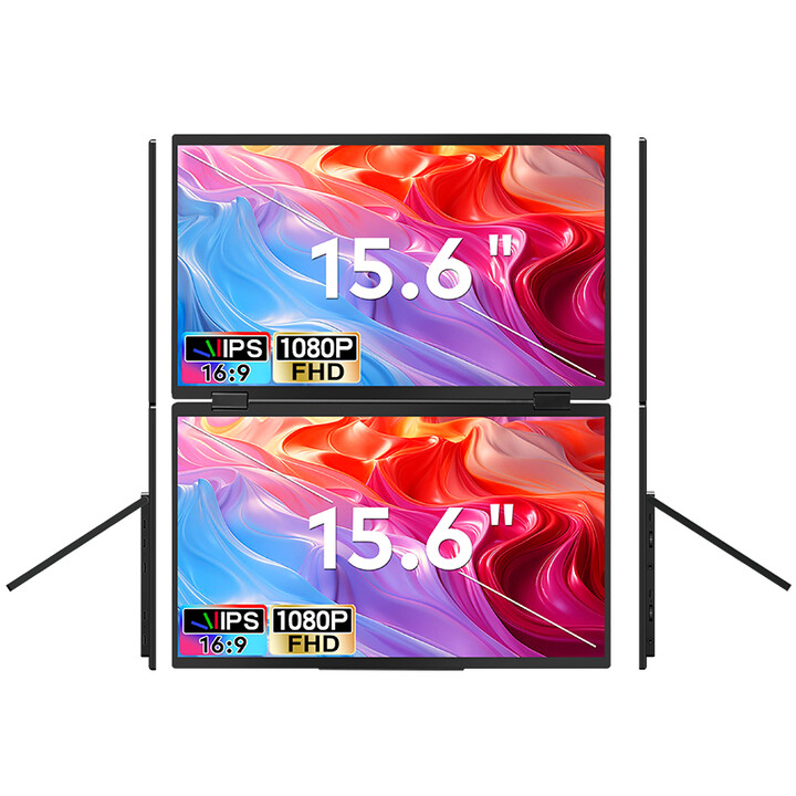 Monitor Extralink Smart Life Ultralekkie de 15,6" con dos pantallas para portátiles T01