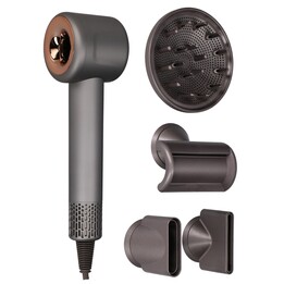 Extralink EX.95689 secador de pelo 1500W 4 boquillas soporte gris