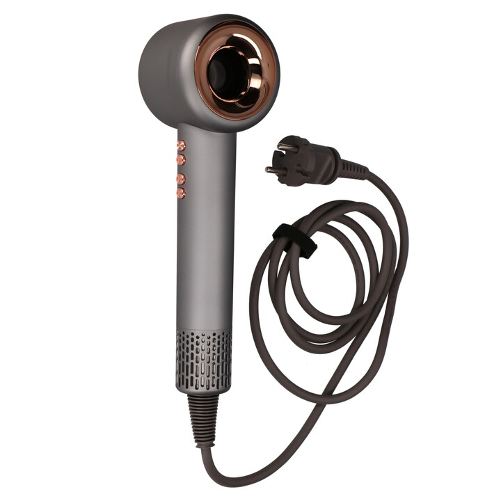 Extralink EX.95689 secador de cabelo 1500W 4 acessórios suporte cinza
