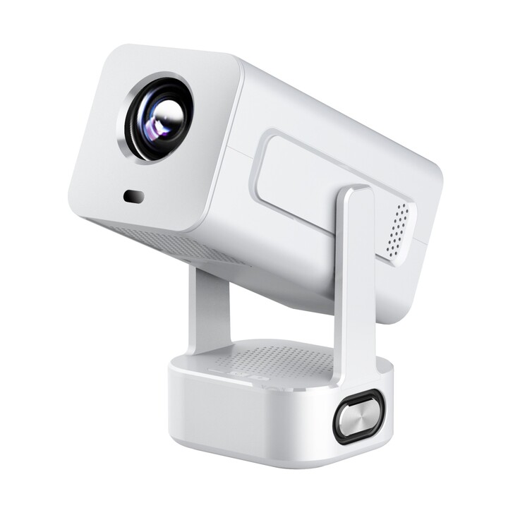 Proyector Inteligente Extralink Cine&karaoke - Ims360 Blanco | Proyector para Películas, Juegos y Música con 2 Micrófonos | 