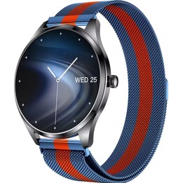 TN99 Smartwatch with Milanese Strap Red/Blue BT Calls