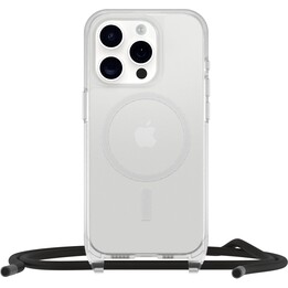 Coque arrière pour iPhone 15 Pro Otterbox React Necklace transparente Stardust