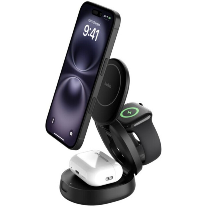Belkin - WIZ034KQBK Caricatore per dispositivi mobili per cuffie, smartphone e smartwatch - Caricatore wireless USB nero