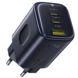 Chargeur 67W au nitrure de gallium avec trois ports et PD 3.0