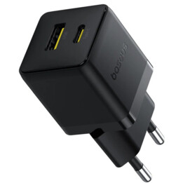 Baseus Palm Network Charger, 30W, 3A, 1 x USB-A - 1 x USB-C, Black